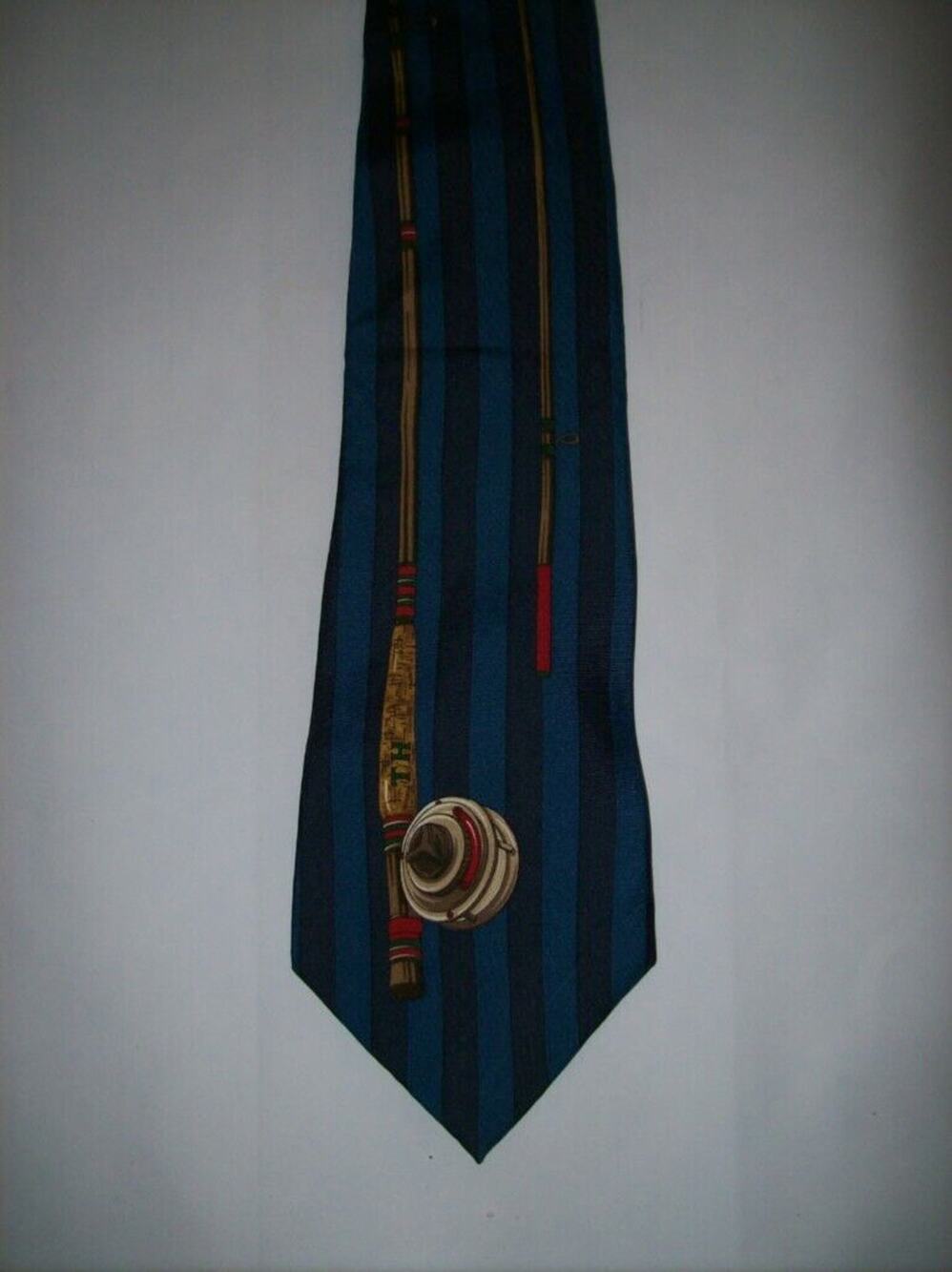 Tommy Hilfiger Italian Silk Fishing Rod Neck Tie -1011T20